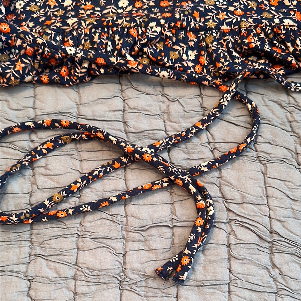 Boden Floral Print Dress - Blue and Orange size 6. - Picture 11 of 13